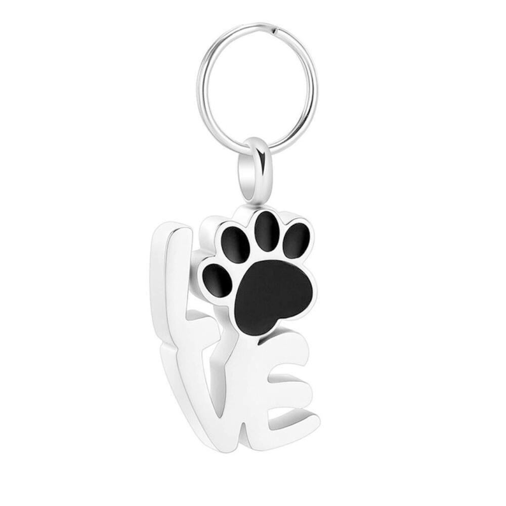 4362 Cremation Keychain for Ashes Dog Paw Print Shaped Urn Keychain Ashes